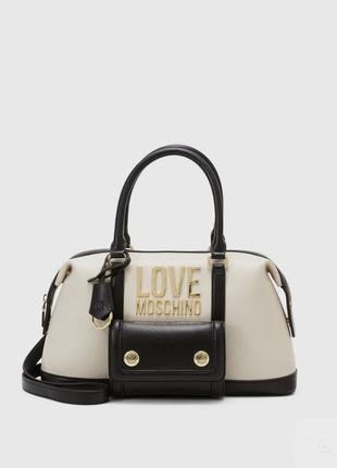 Сумка белая love moschino белая бренд оригинал