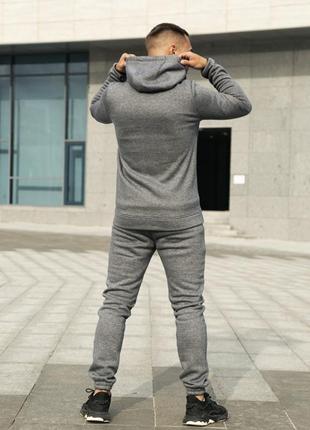 Теплый спортивный костюм серый3 фото