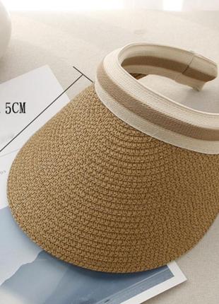 Стильный плетёный козырек, кепка, панама, шляпка2 фото