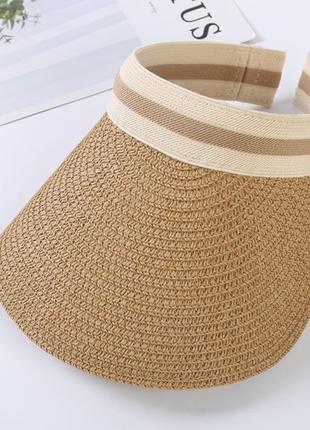 Стильный плетёный козырек, кепка, панама, шляпка3 фото