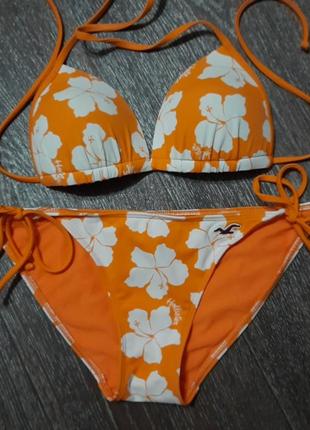 Брендовий роздільний купальник  на зав'язках р.xs  від hollister