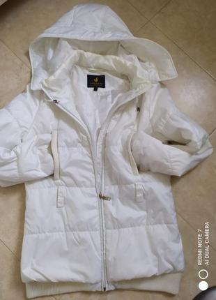 Курточка белая с капюшоном snow goose m-l5 фото