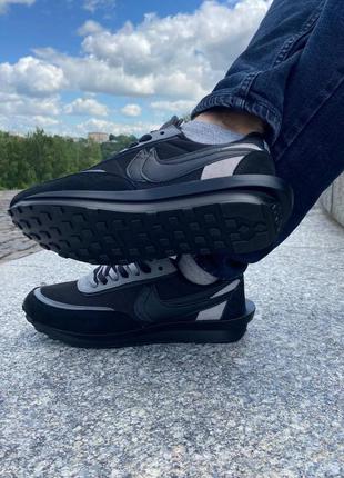 Nike ld waffle sacai black мужские кроссовки найк8 фото