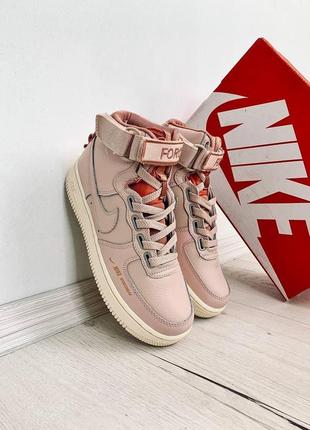 Nike air force 1 high utility pink 2 женские кроссовки найк розовые3 фото