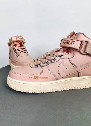 Nike air force 1 high utility pink 2 женские кроссовки найк розовые5 фото