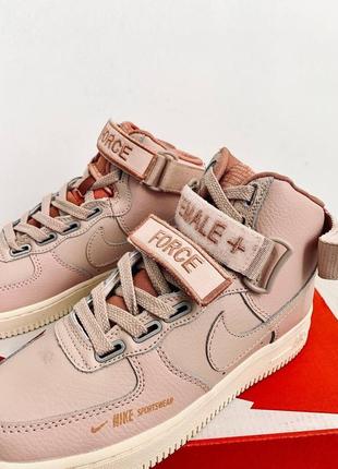 Nike air force 1 high utility pink 2 женские кроссовки найк розовые10 фото