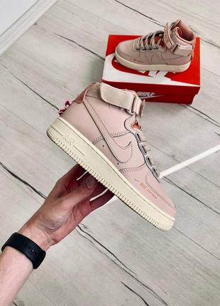 Nike air force 1 high utility pink 2 жіночі кросівки найк рожеві