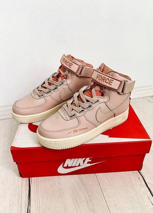 Nike air force 1 high utility pink 2 женские кроссовки найк розовые4 фото