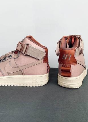 Nike air force 1 high utility pink 2 женские кроссовки найк розовые9 фото