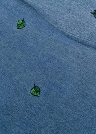 Джинсова сорочка з вишивкою