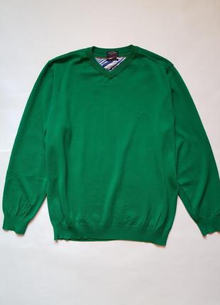 Шикарный шерстяной пуловер paul shark оригинал, мужской свитер италия, шерсть кожа5 фото