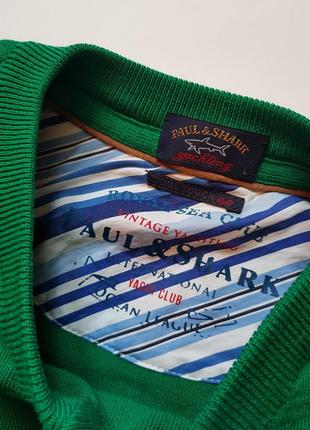 Шикарный шерстяной пуловер paul shark оригинал, мужской свитер италия, шерсть кожа6 фото