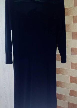 Чорна пряма сукня1 фото