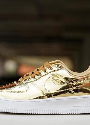 Кросівки жіночі nike air force 1 gold white