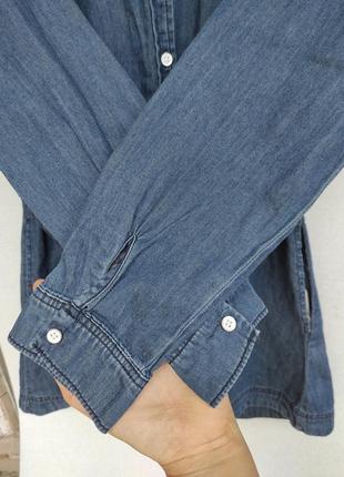 Платье/ рубашка джинсовая с поясом4 фото