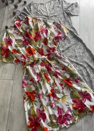 Красивое платье на запах италия в цветочный принт вискоза1 фото