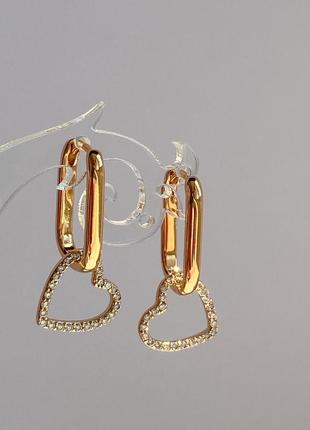 Сережки серце xuping