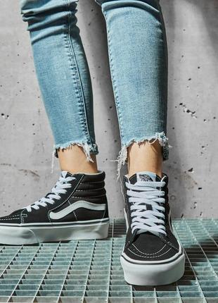 Кеді vans sk8-hi platform vn0a3tkn6bt1 black оригінал платформа платформ