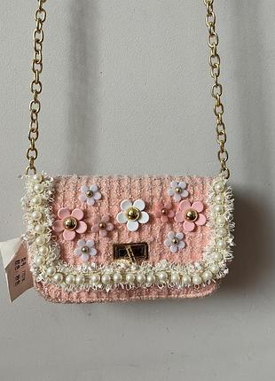 Sale❗️сумочка маленькая розовая твид