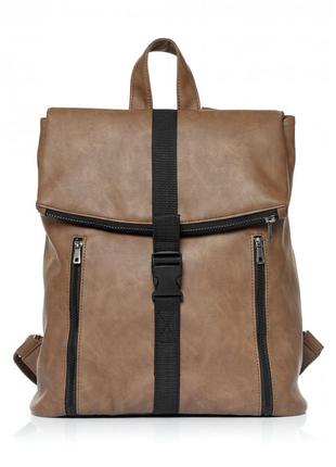 Жіночий рюкзак sambag rene - коричневый нубук7 фото