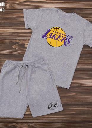 Комплект чоловічий літній los angels футболка + шорти | спортивний костюм літній топ якості