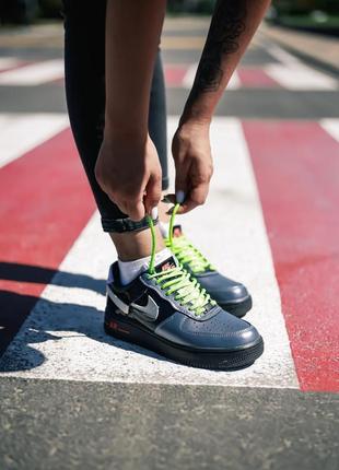 Nike air force 1 vandalized iridescent black green жіночі кросівки найк аір форс
