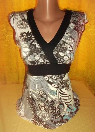 Блузка туничка  вискоза стильно рубашка р. м - orsay