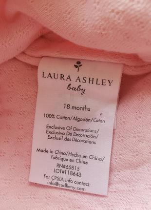 Laura ashley детская шапочка новорожденной малышке девочке 3-6 м 62-68 см хлопок бант новая2 фото