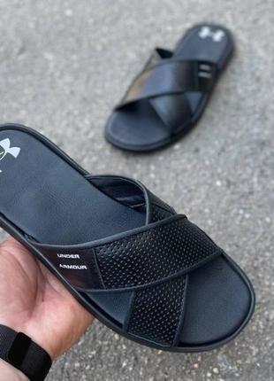 Шлепки шлепанцы мужские сандалии сандали чёрные5 фото