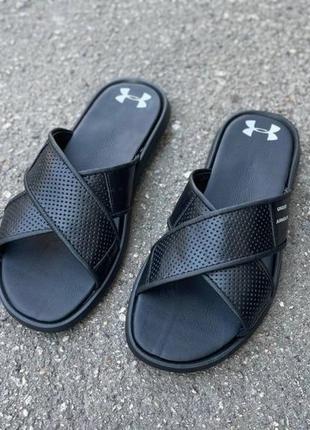 Шлепки шлепанцы мужские сандалии сандали чёрные4 фото