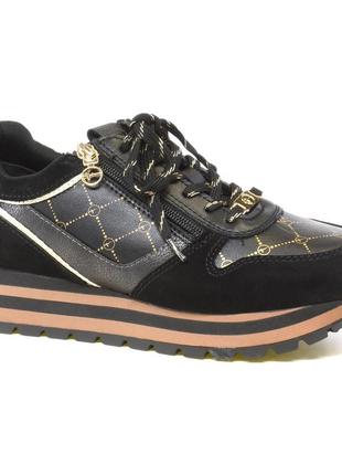 Кроссовки tamaris 1.23706-27-048-black/gold, код: 035222, размеры: 36, 37, 38