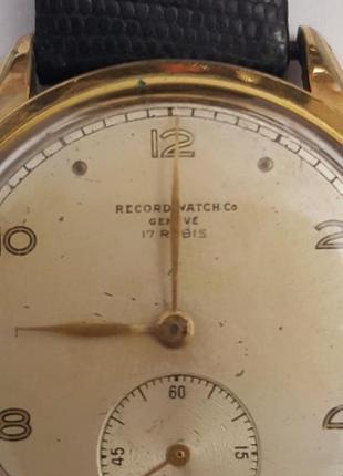 Швейцарские механические часы record watch co. geneve 50х-60 годов