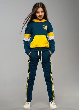 Дитячий спортивний костюм для дівчинки рэмми кеди морський на весну літо осінь