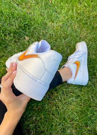 Nike air force 1 low jewel white orange жіночі кросівки найк аір форс4 фото