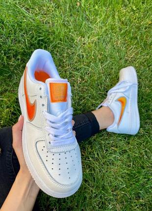 Nike air force 1 low jewel white orange жіночі кросівки найк аір форс2 фото