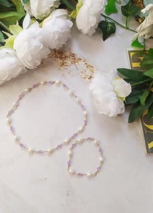 Набір чокер кольє і браслет