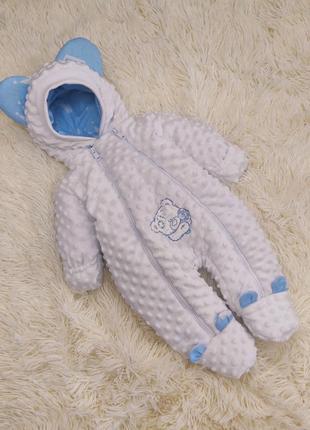 Зимовий комбінезон плюш+бавовна  на р.56-62