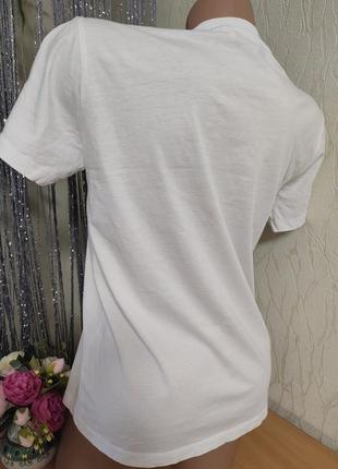 Белая футболка с цветочным принтом,с,м/nutmeg women3 фото