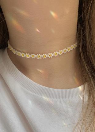 Чокер з ромашками / чокер з ромашками