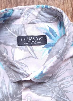 Тенниска primark светло-розовая пастельная regular (англия) m, s цветами гавайка7 фото