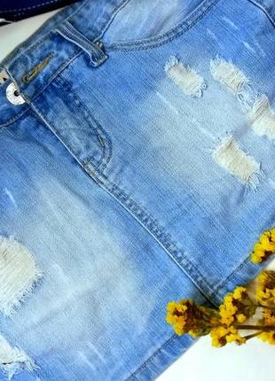 Женская классная джинсовая юбка1 фото