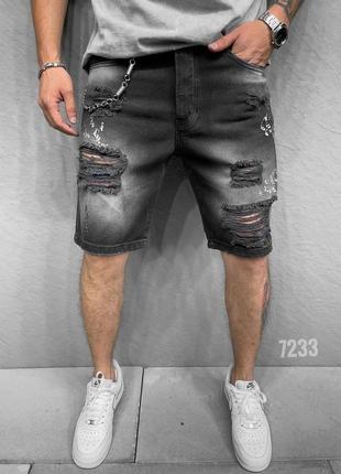 Мужские джинсовые шорты / качественные шорты на лето
