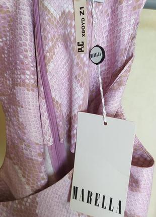 Жіноча рожеве пудровое літній міні сукня сарафан зміїний принт пітон італія3 фото