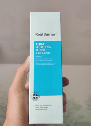 Успокаивающий тонер real barrier aqua soothing toner, 190 мл2 фото