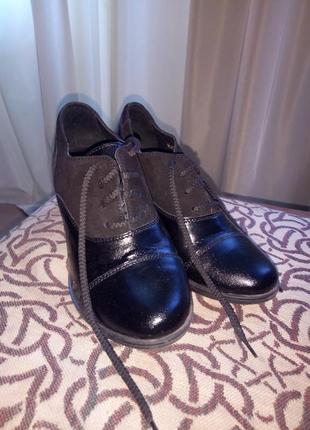 Кожаные туфли/ботильоны