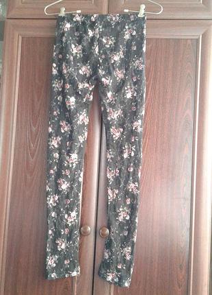 Гипюровые лосины стрейч-гипюр черные в розы yes miss