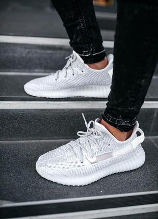 Жіночі кросівки adidas yeezy boost 350 v2 static reflective знижка sale9 фото