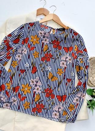 Matalan дуже красива блуза з принтом та об'ємними рукавами