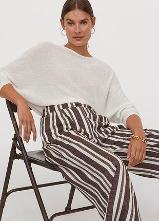 Брюки широкие, кюлоты, летние брюки, h&m 5