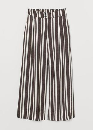 Брюки широкие, кюлоты, летние брюки, h&m 6